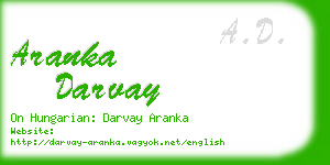 aranka darvay business card